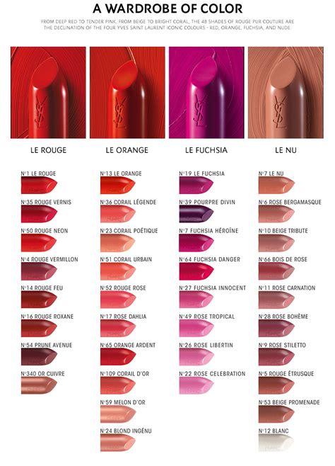 ysl fall lipstick 2017|ysl lipstick color chart.